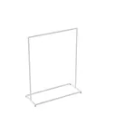 Heavy duty clothing rack, long model, square metal tube, white matt