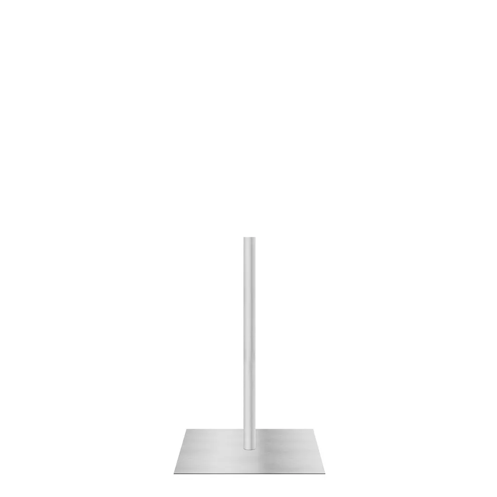 Bust stand, upright in center, stainless steel