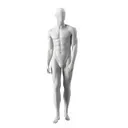 Mannequin sportif, homme, gris, tête abstraite, pose debout 329