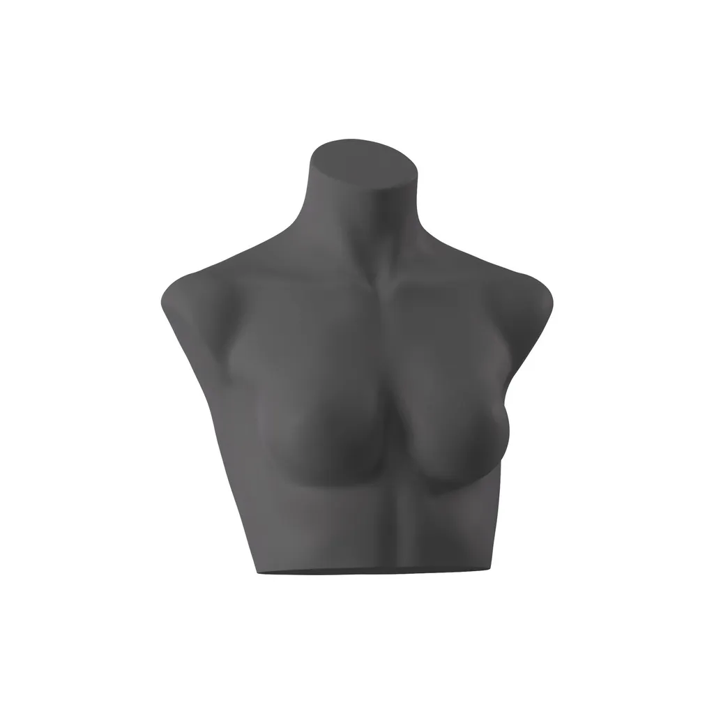 Torso de lencería, dama, copa B, negro, pose 101