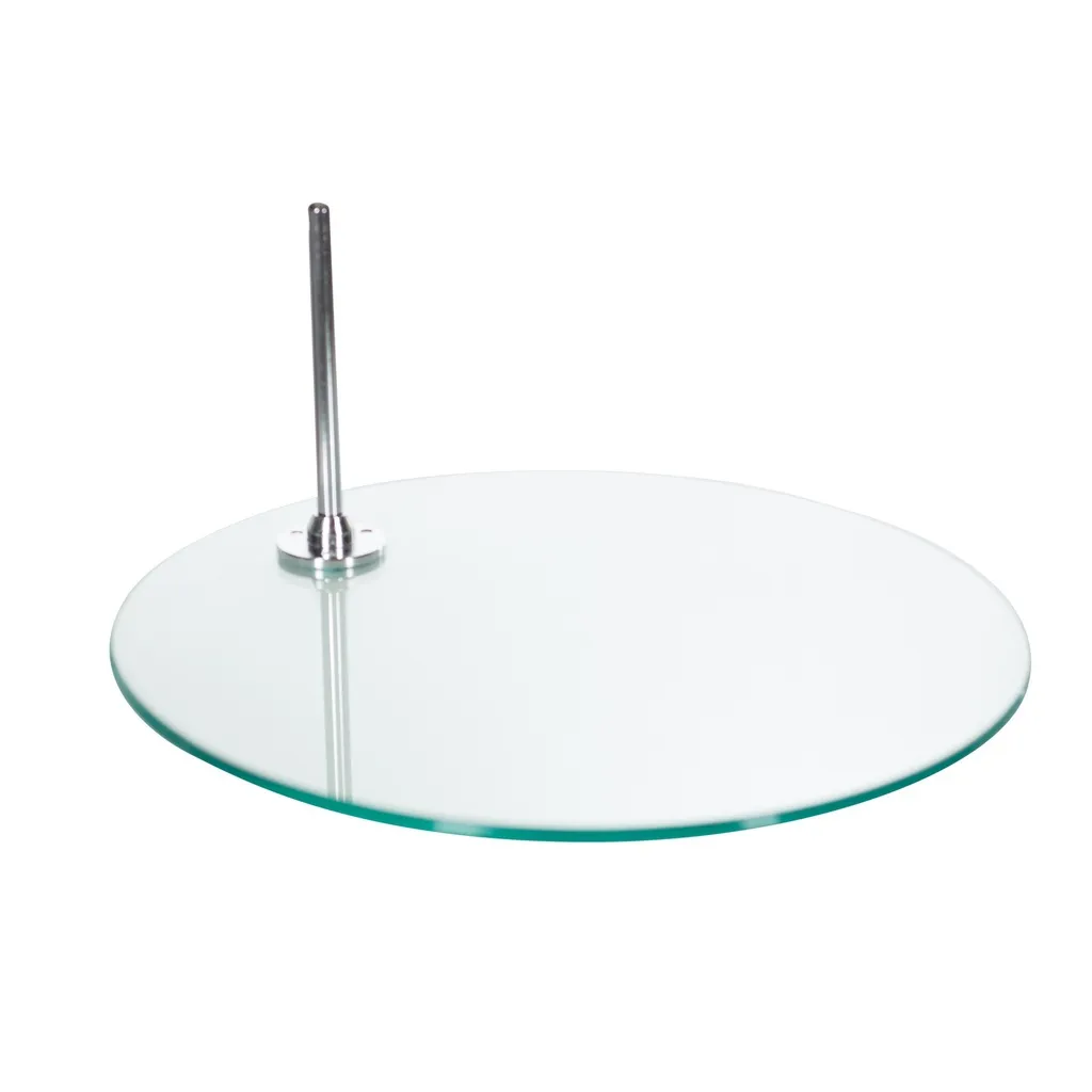 Round base, glass, 28 cm, welded footpin distance 6 cm