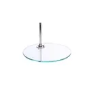 Glass Base Child Mannequin Round dia 30 cm with footpin chrome