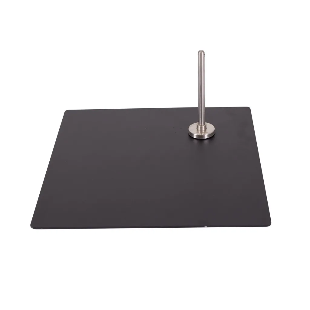 Base carrée 40 cm , acier noir mat avec tige au pied inclus