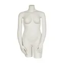 Voluptuoso busto femenino sin cabeza, blanco lechoso