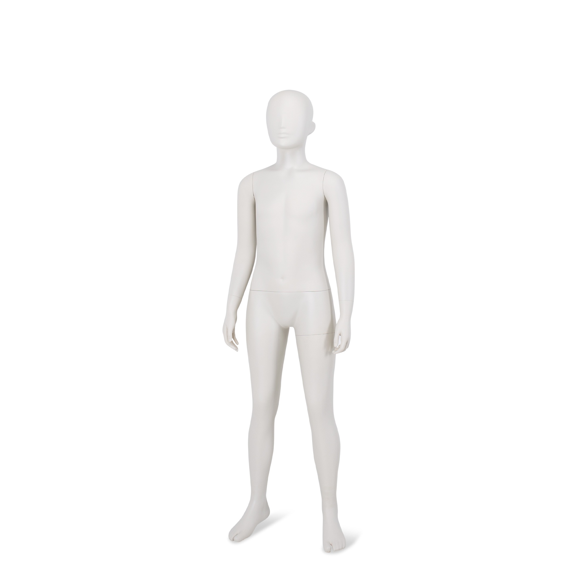 Child display mannequin w abstract head, greywhite