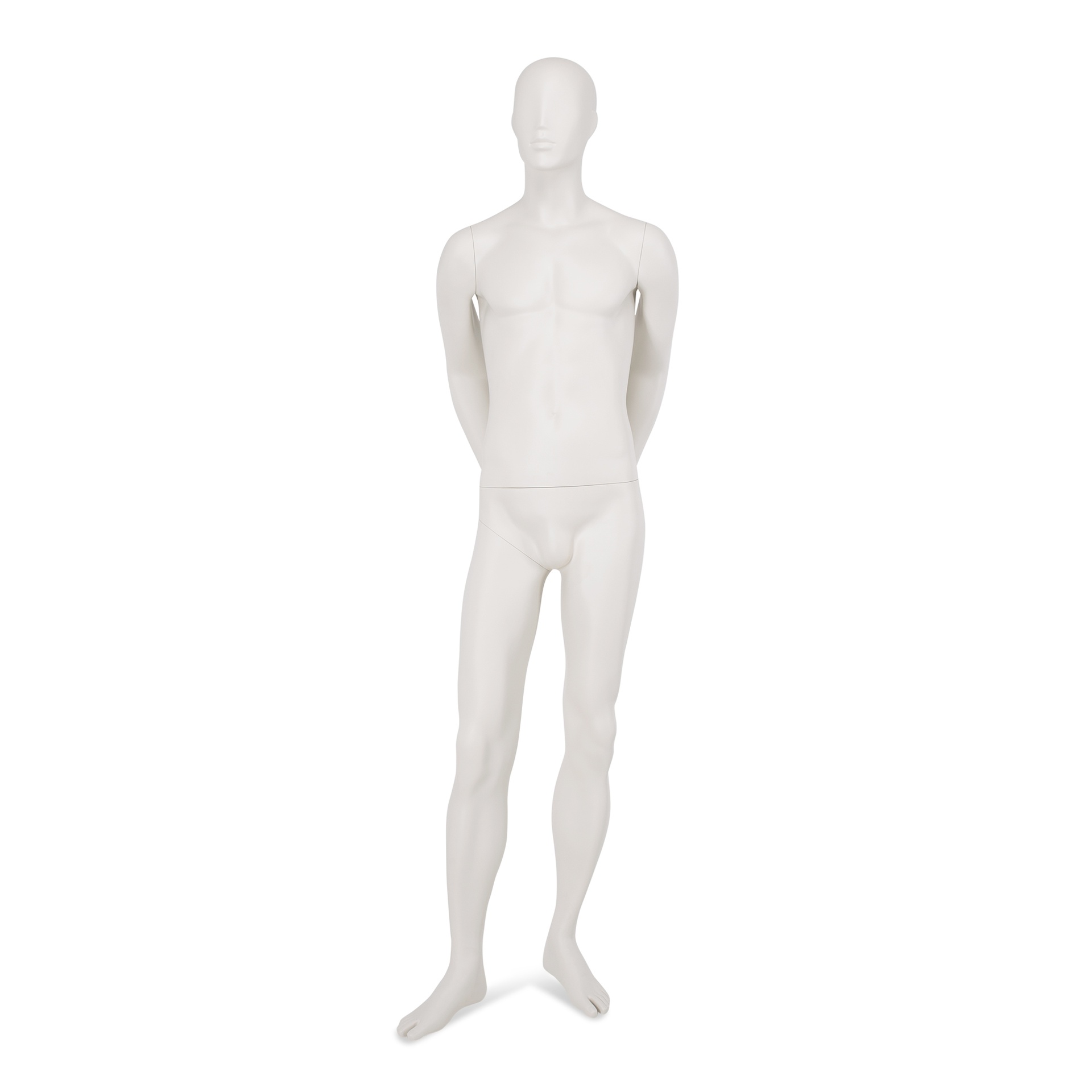 Mannequin homme ,tête abstraite, blanc gris