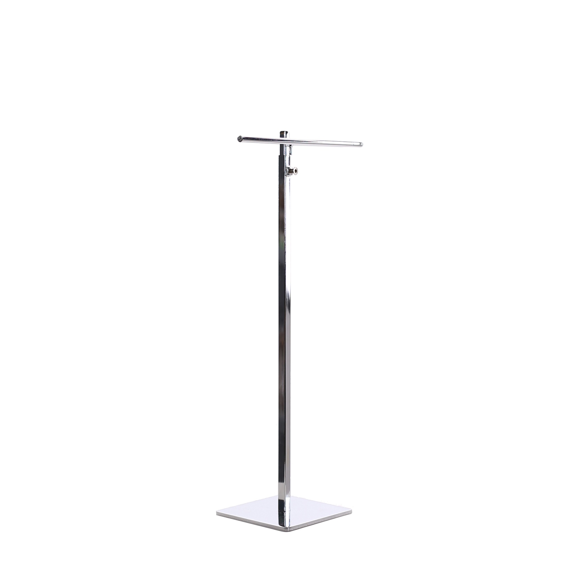 Adjustable trousers display, chromed metal