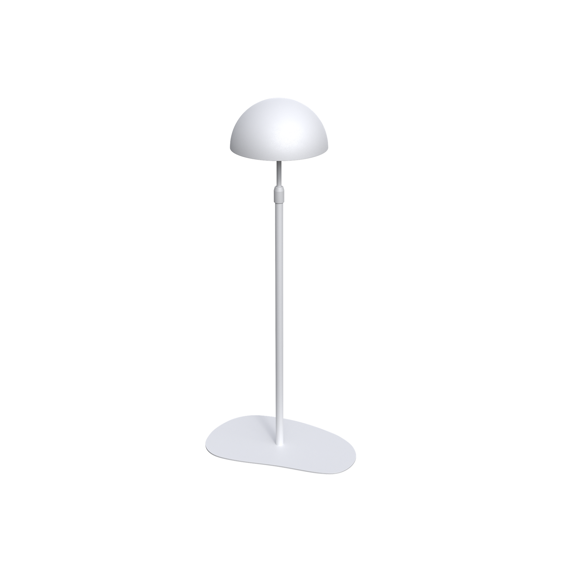 Hat stand, adjustable height, white metal