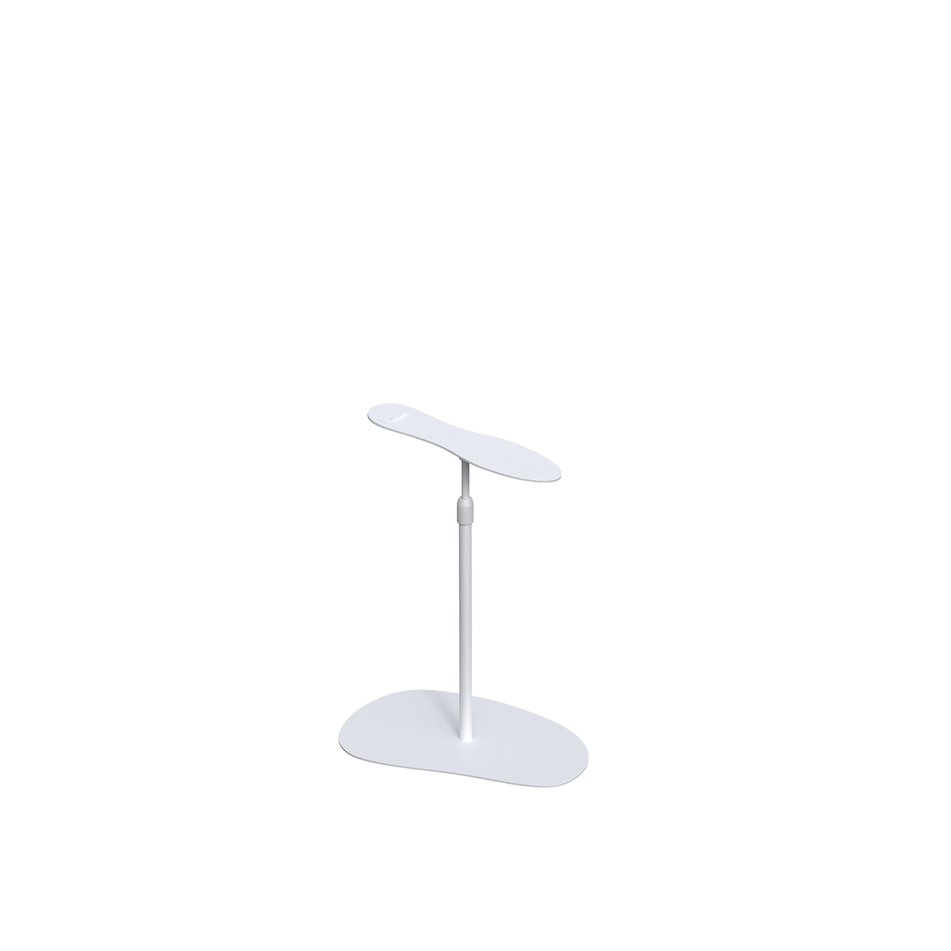 Shoe stand, adjustable height, white metal