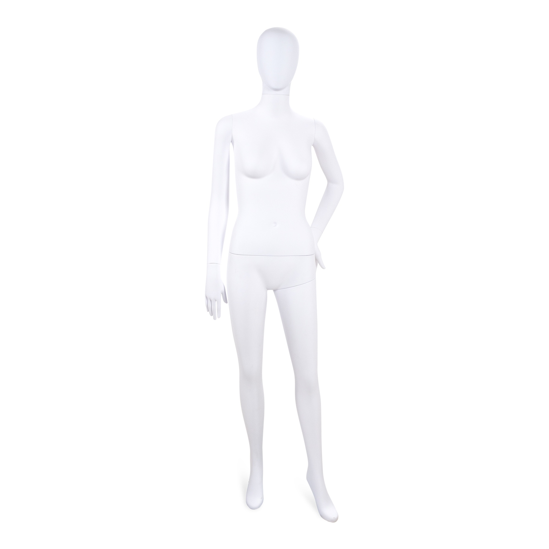 Mannequin homme incassable, tête abstraite, mannequin recyclable en plastique ABS, blanc mat, pose 20