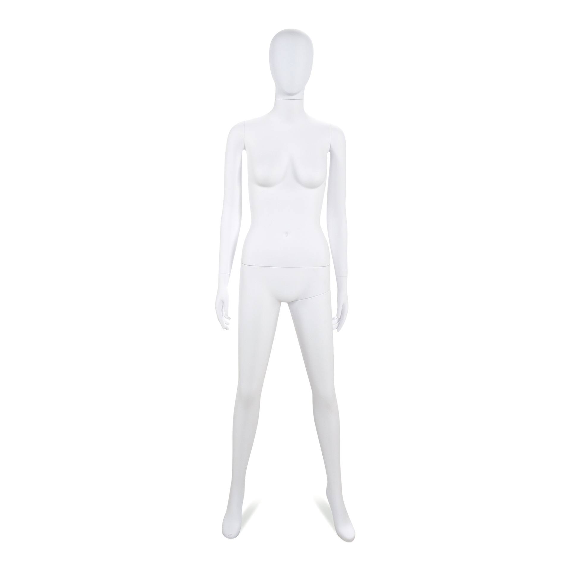 Mannequin homme incassable, tête abstraite, mannequin recyclable en plastique ABS, blanc mat, pose 43