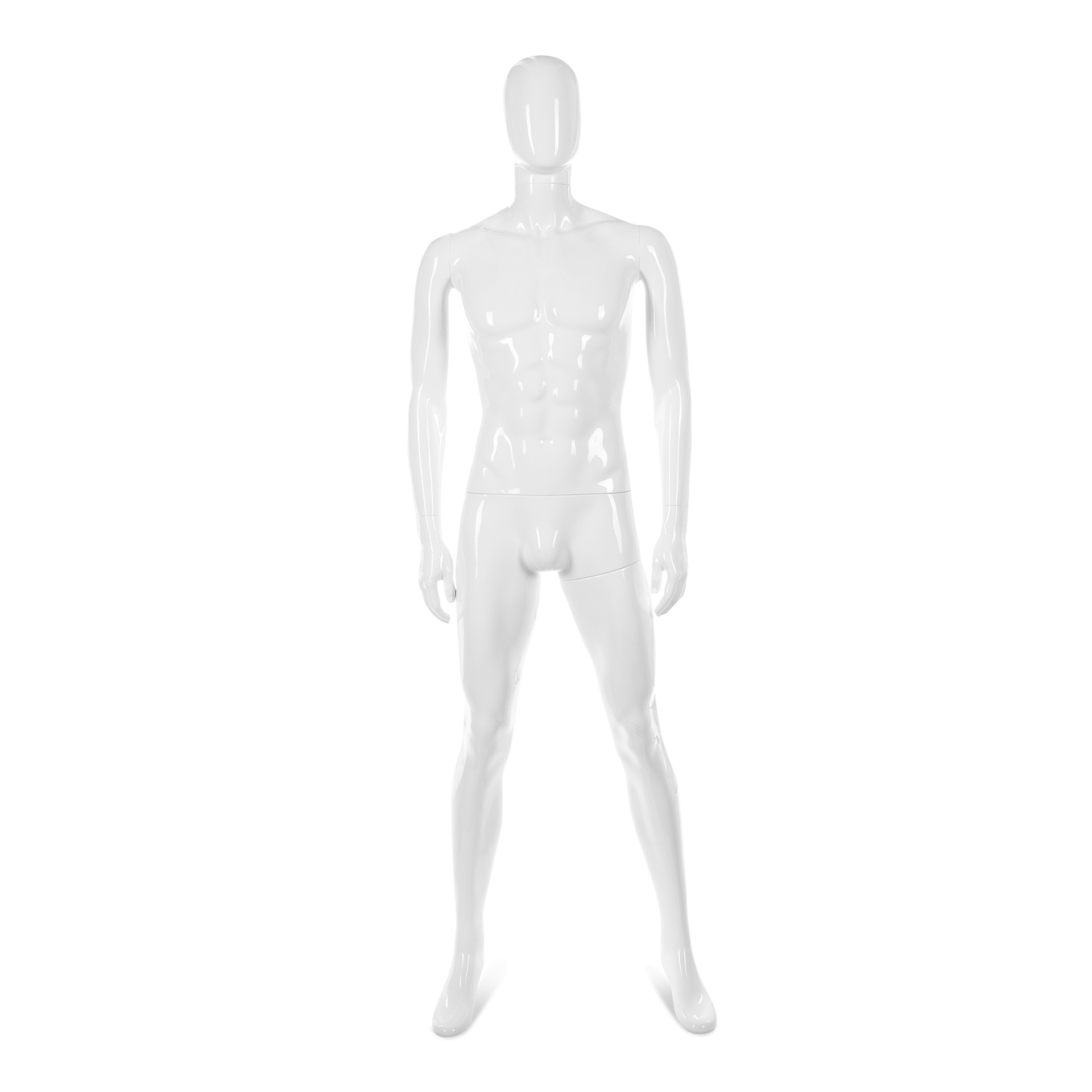 Mannequin homme abstrait, blanc brillant