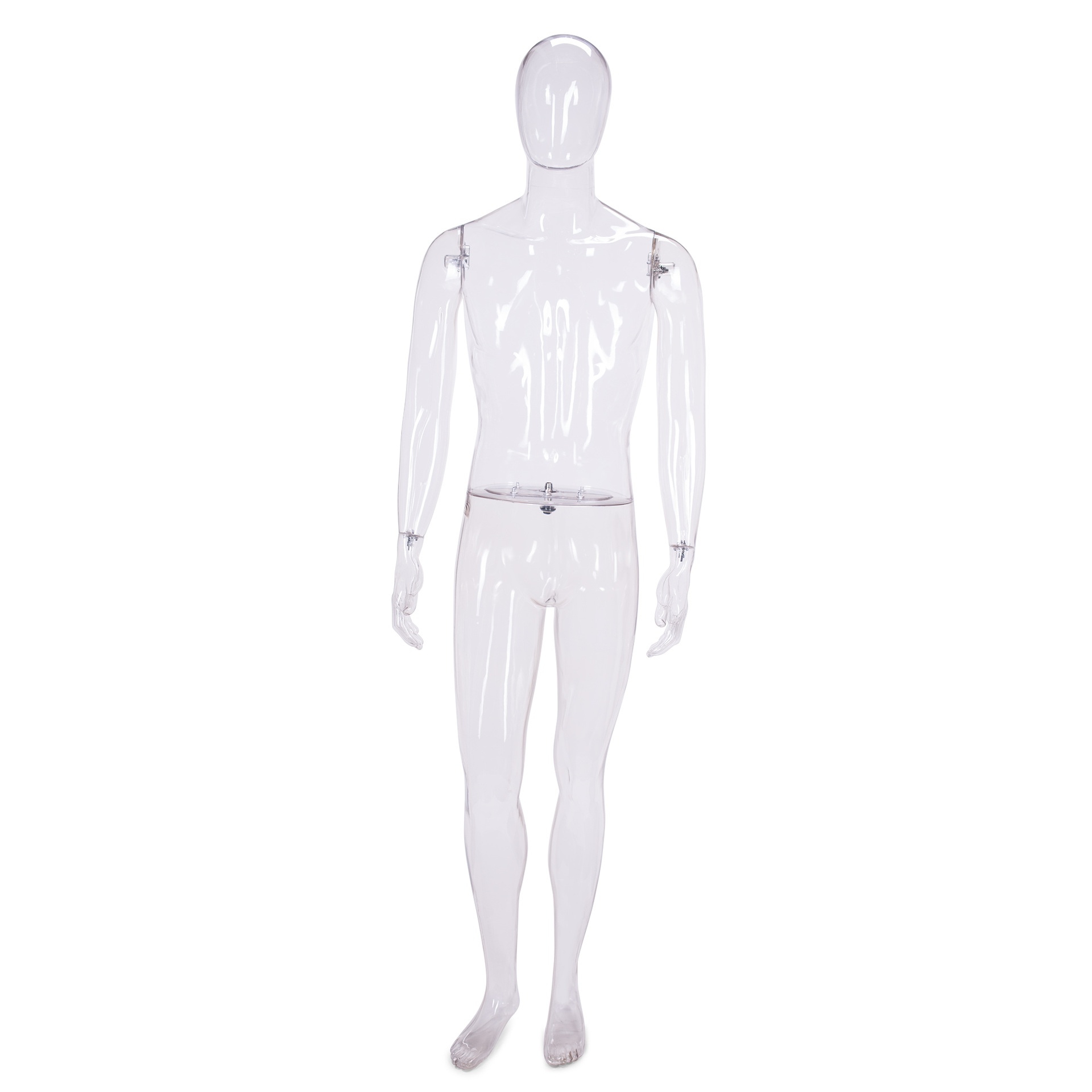 Mannequin de vitrine homme, transparent