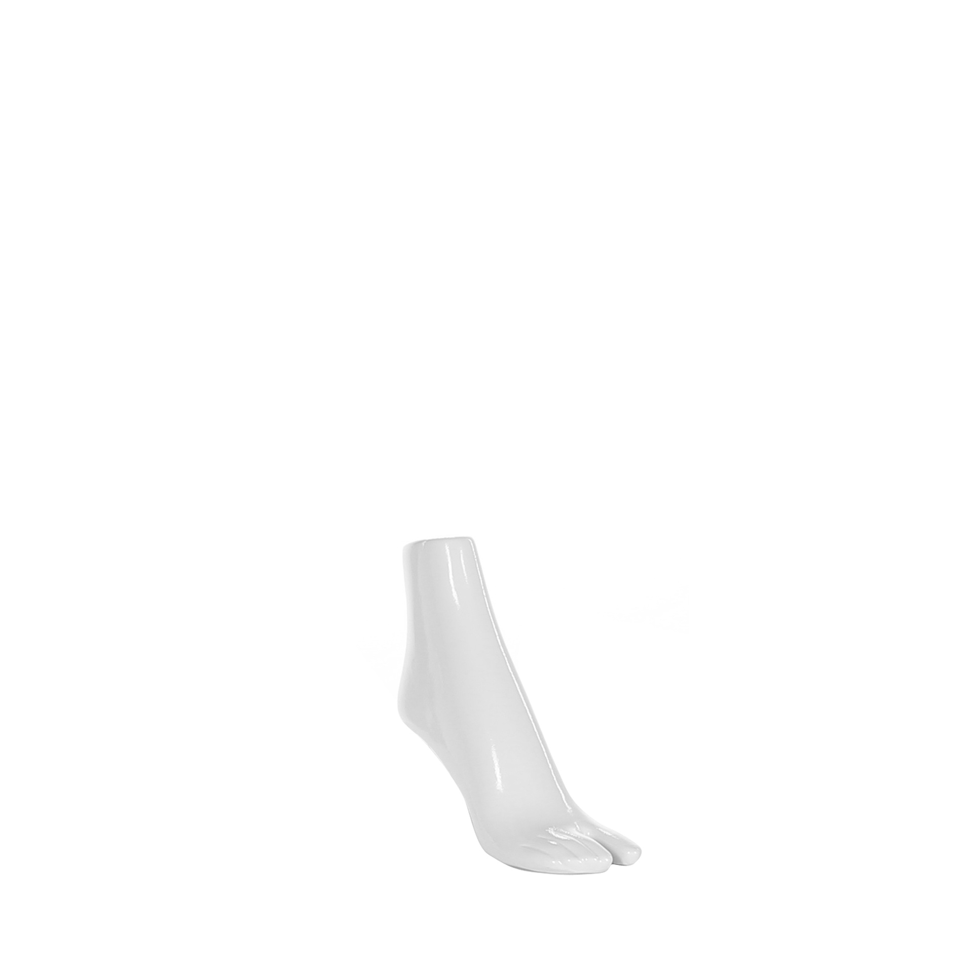 Female foot, polyethylene, white color