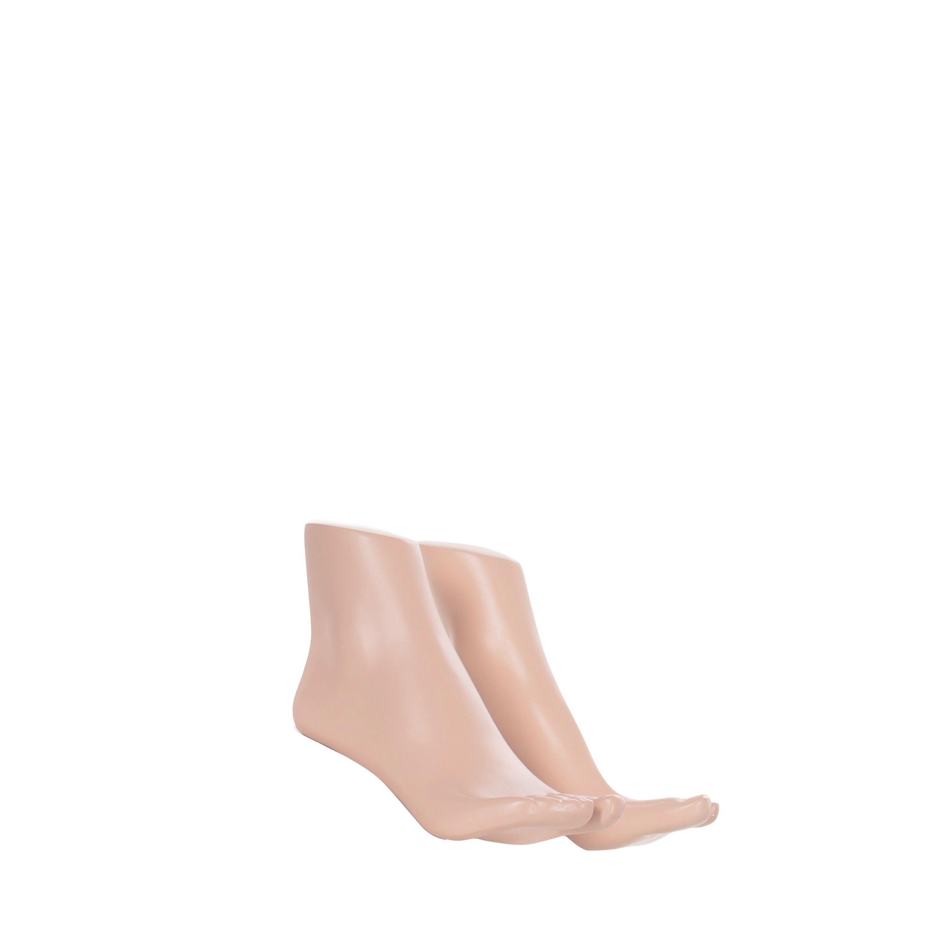 Pair of female feet, FRP polyester, skin color