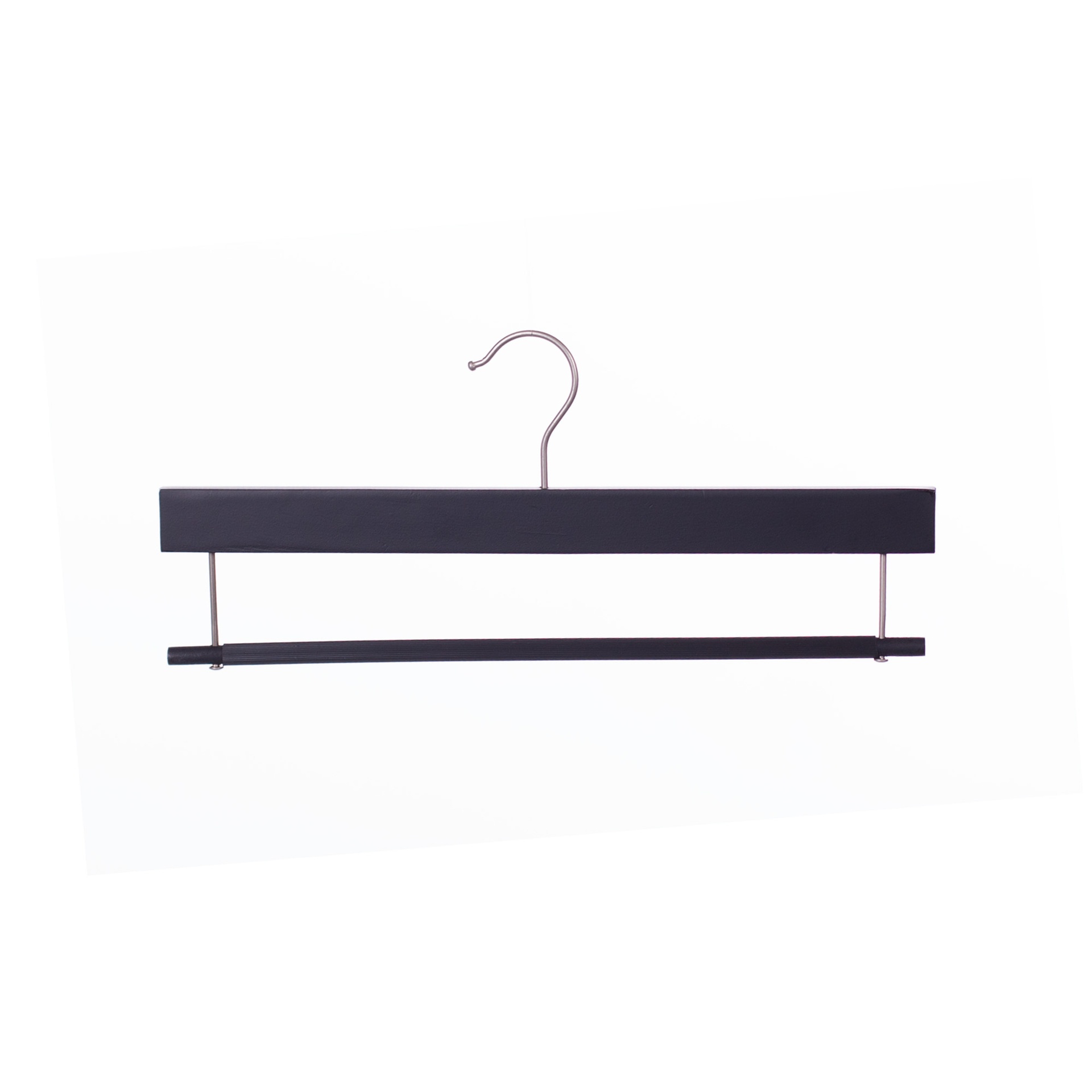 Cloth hanger, lotus wood, finished in black mat - box of 100 pcs.