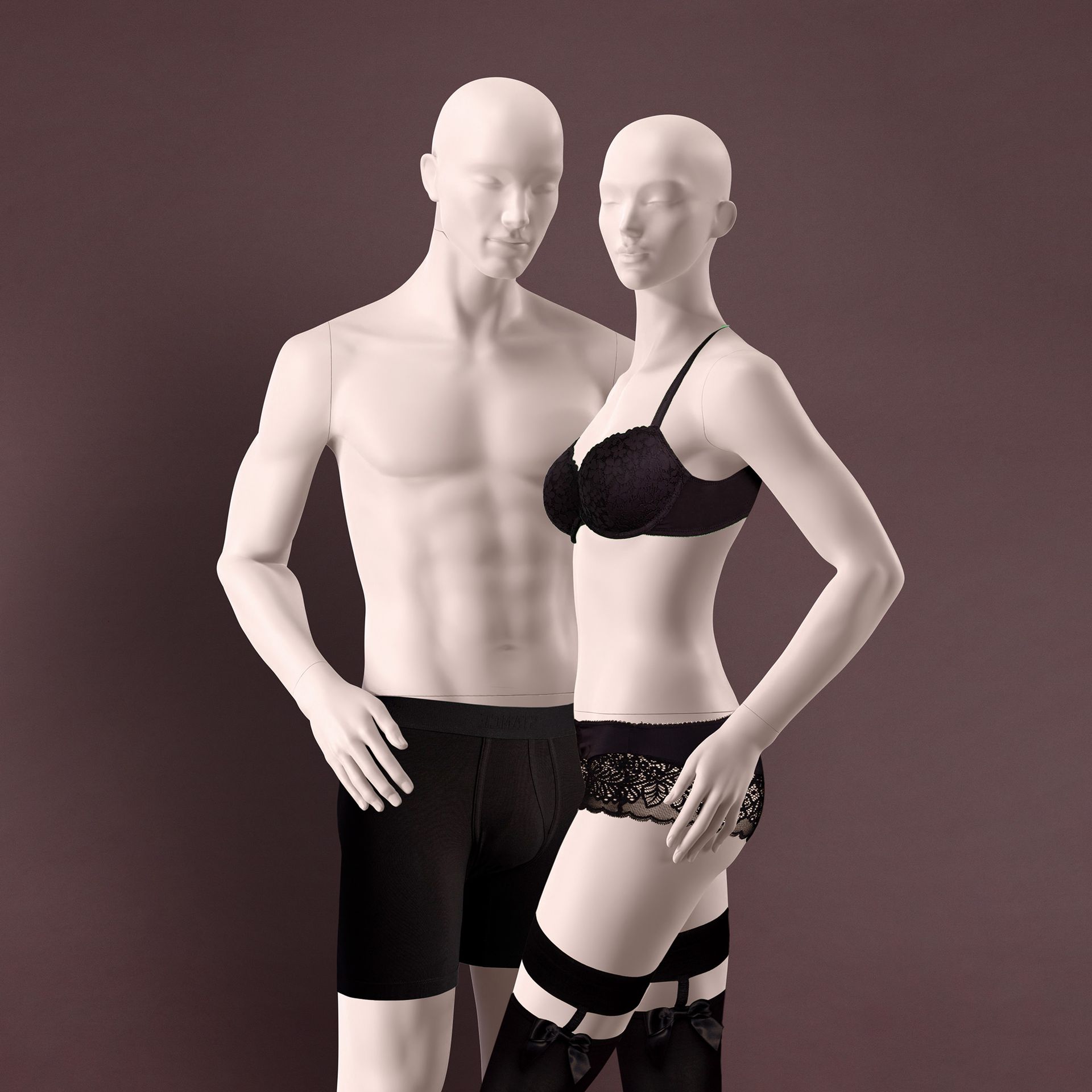 Lingerie mannequin heer, huidskleur, staande pose 51