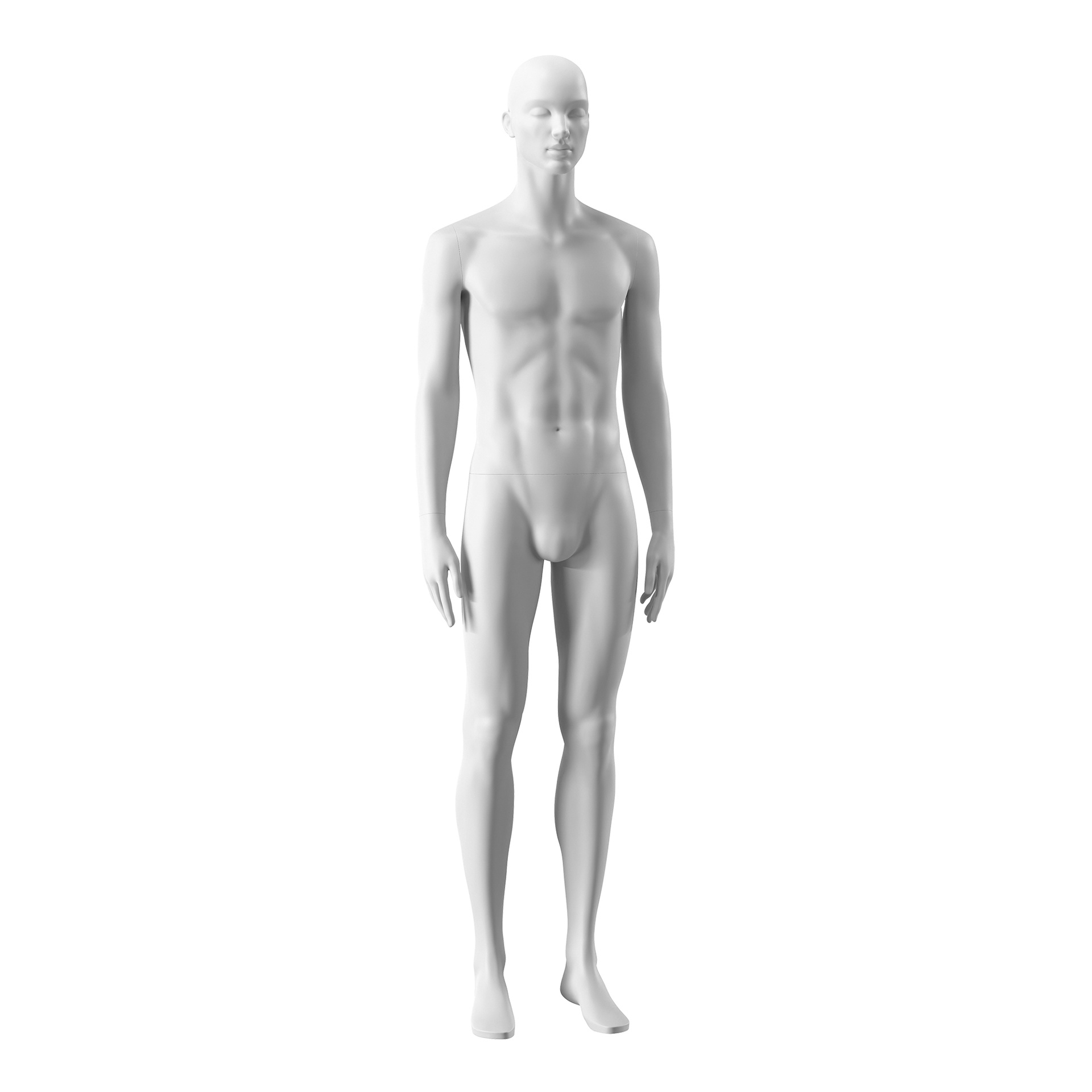 Designer mannequin, male, white color mat, standing pose 30