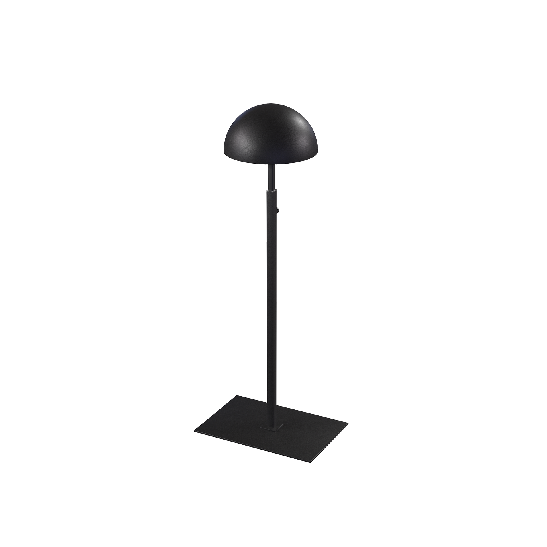 Hat display stand, for displaying hats and caps, black powder-coated steel