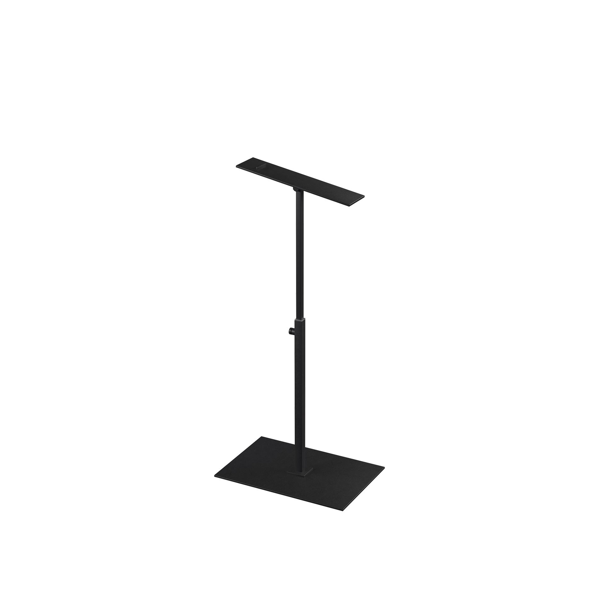 Shoe stand, adjustable height, black powder-coated steel