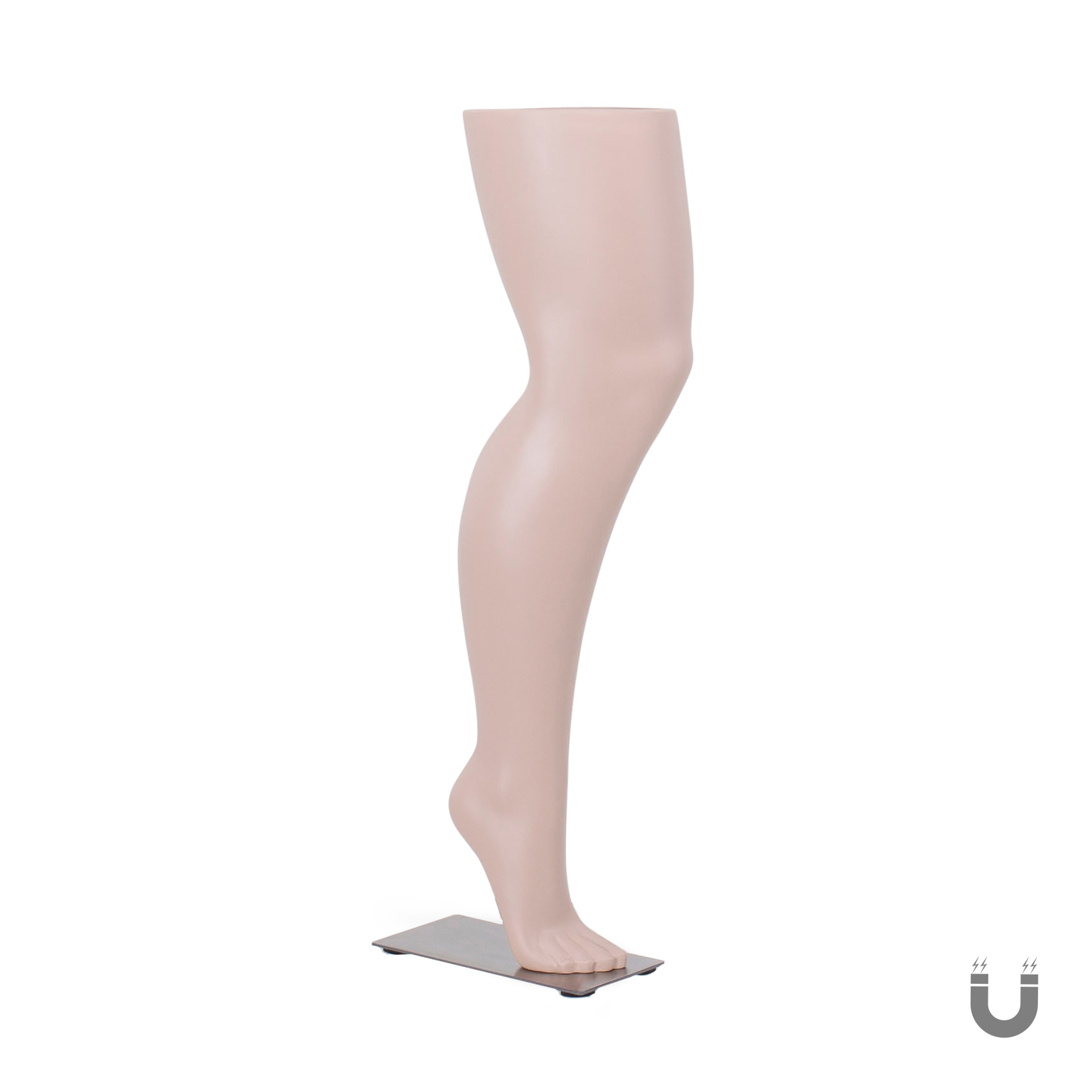 Female leg XL, magnetic, FRP, skin color, base