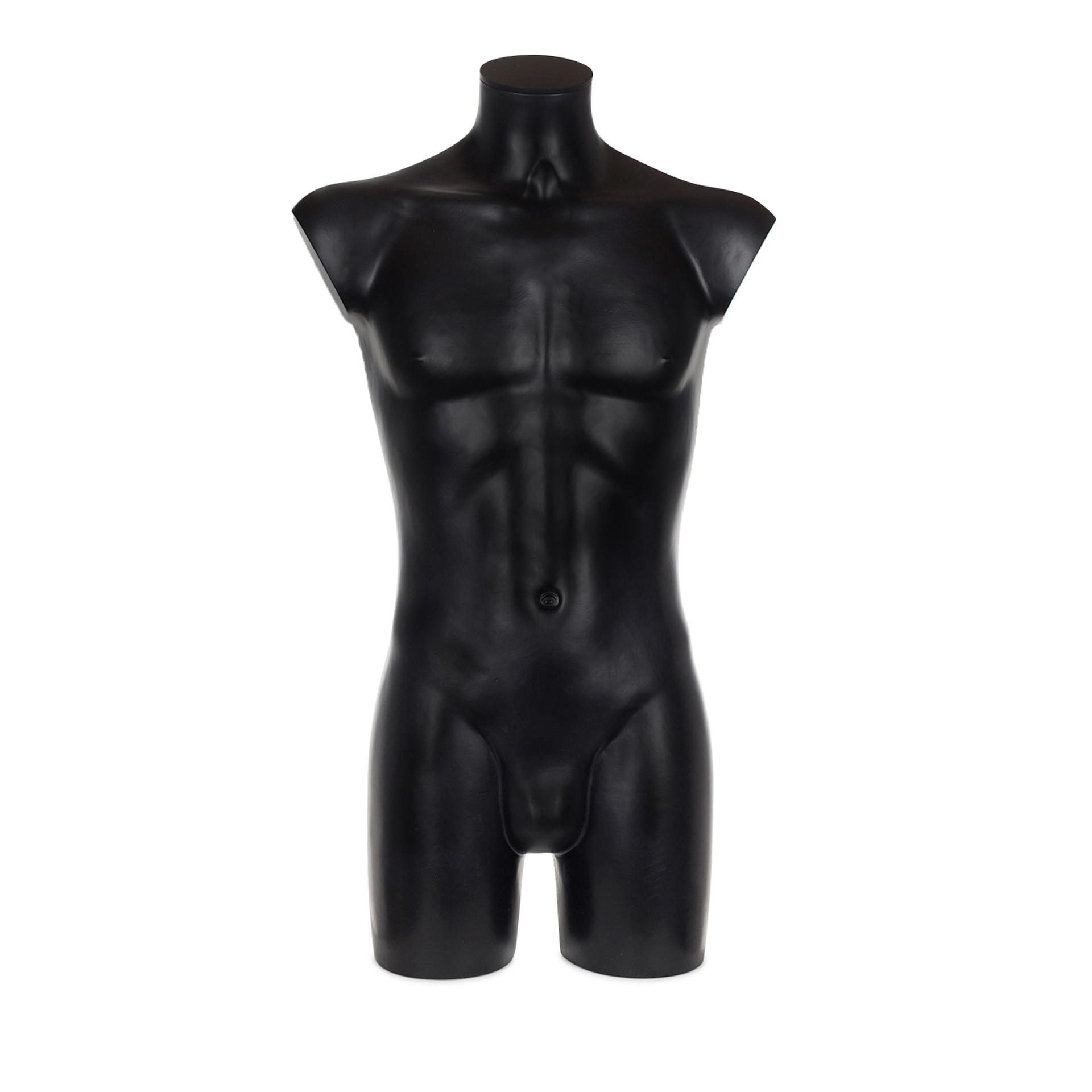 Torso homme en plastique, plastique recyclable noir, pose 2005U_BL