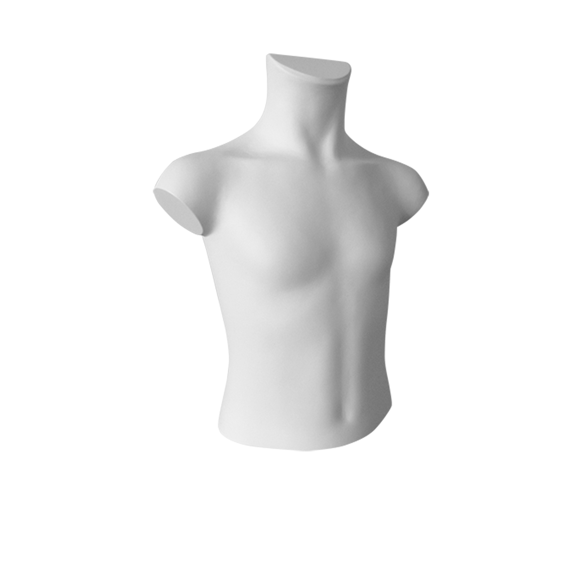 Plastic mannequin bust, type untill waist, child, 6-8 years, white recyclable plastic, pose 2010CL_PWH