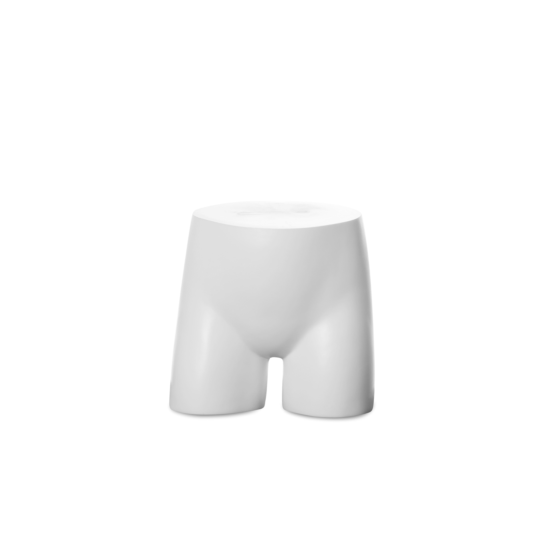 Plastic mannequin hips display, child, 6-8 years, white recyclable plastic, pose 2020B_WH