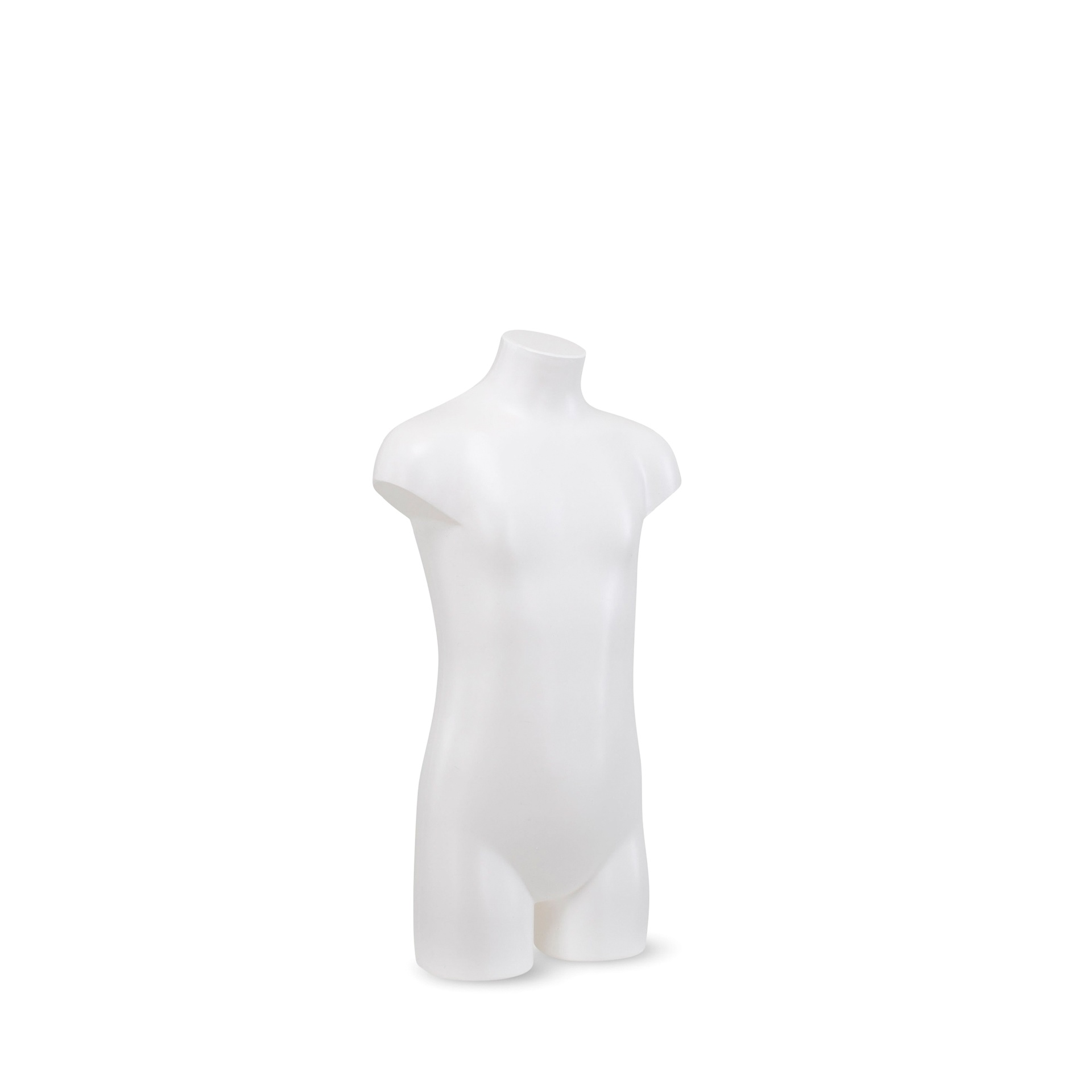 Torso enfant, 8 ans, plastique blanc mate