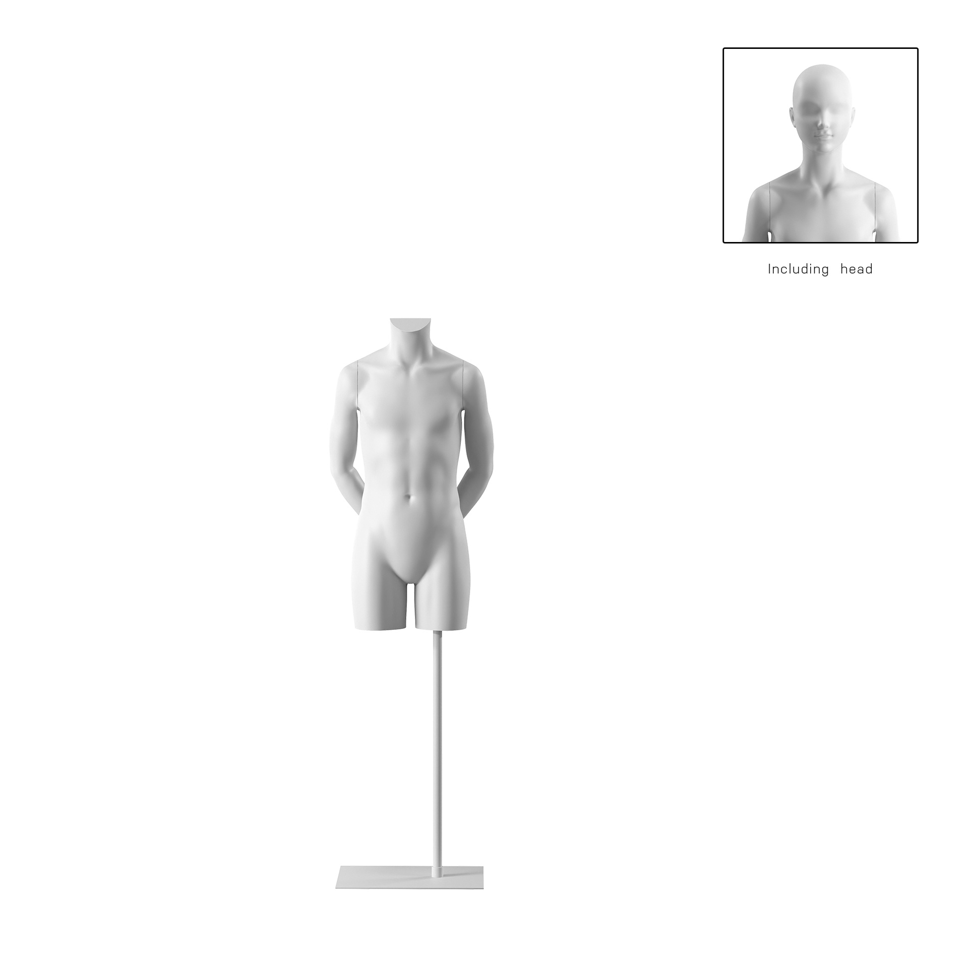 Kindertorso, 12jr, wit, headless, Bio FRP