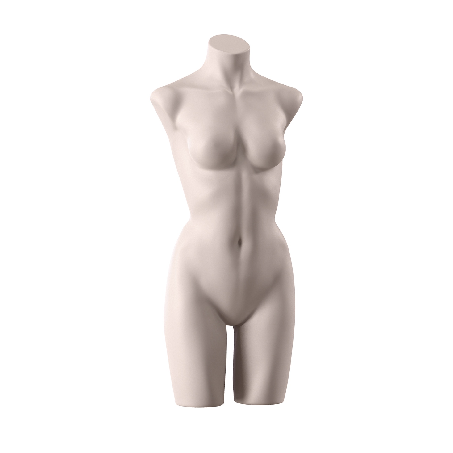 Torso de lencería, dama, copa B, color piel nude, pose 001