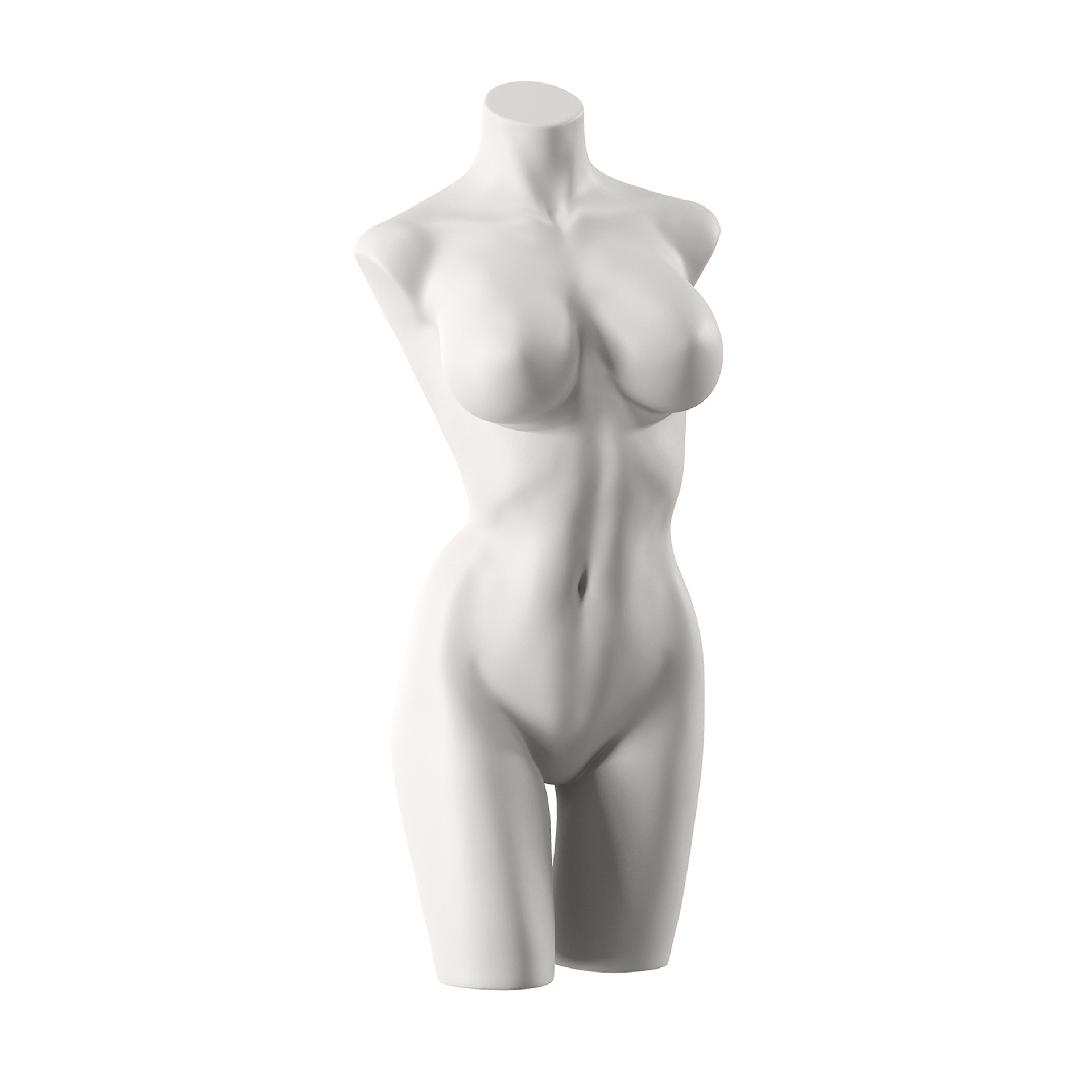 Torso de lencería, dama, copa D, blanco cálido, pose 005