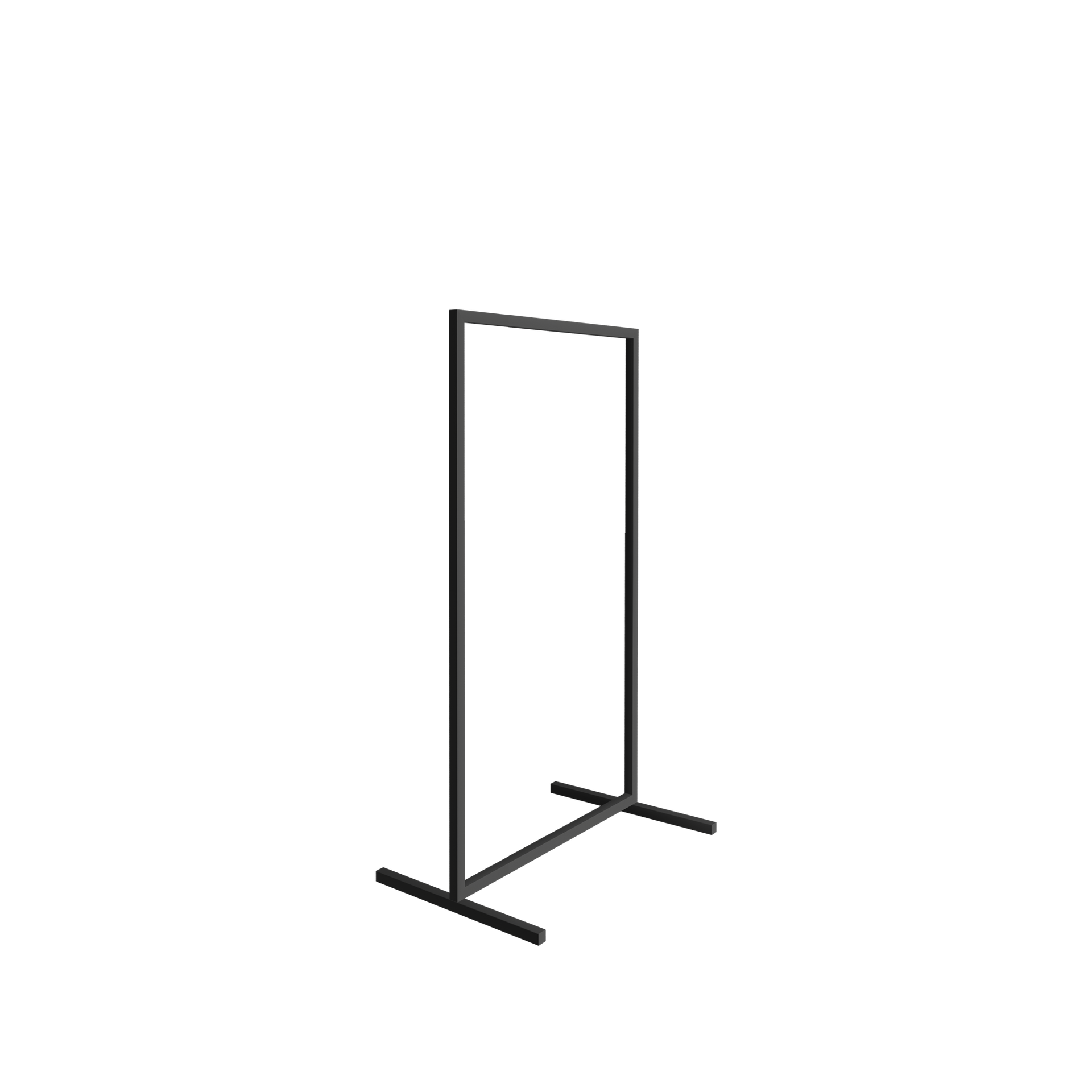 Heavy duty clothing rack, short model, square metal tube, black matt