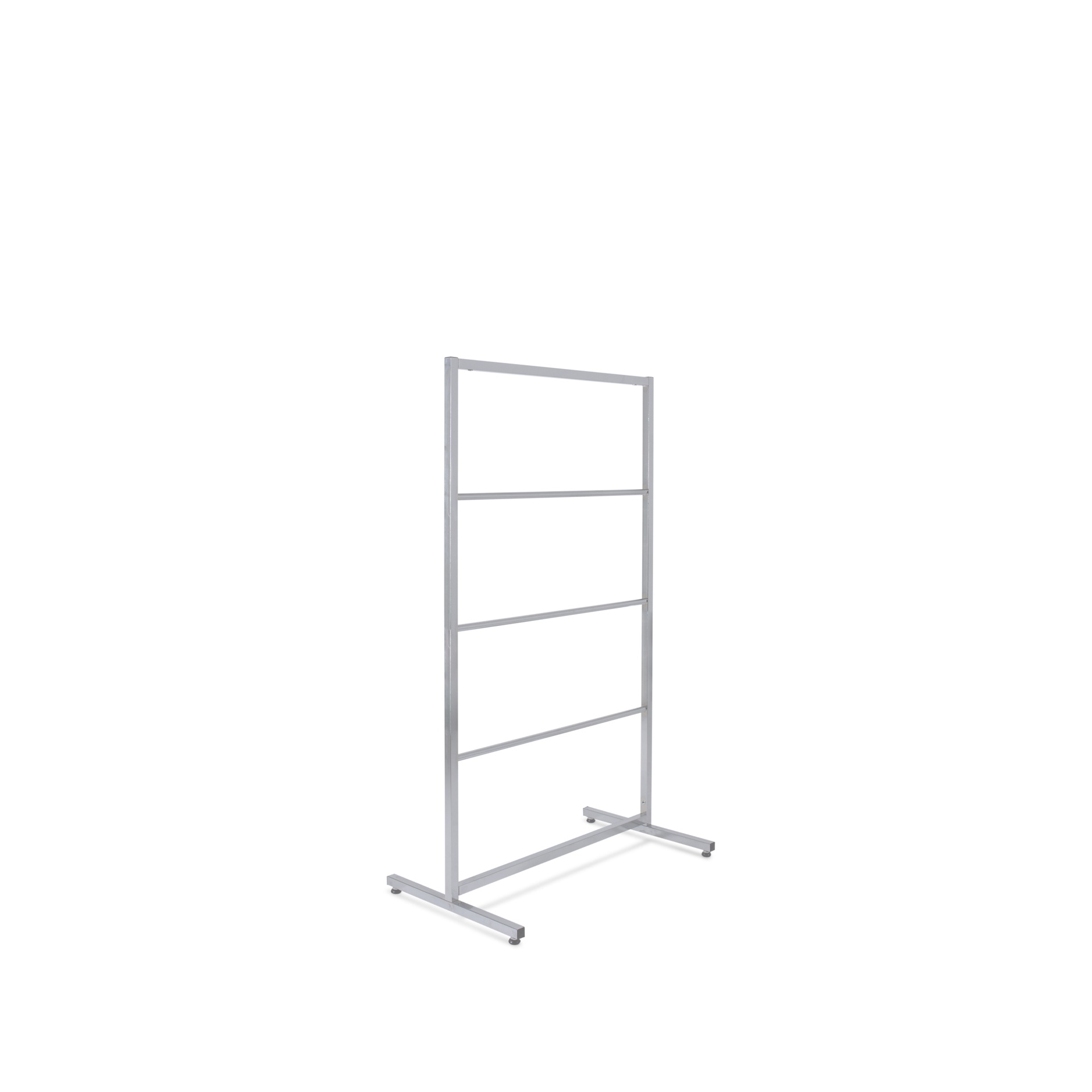 Heavy duty clothing rack, short model, for lingerie, with 4 horizontal hangrails, chrome