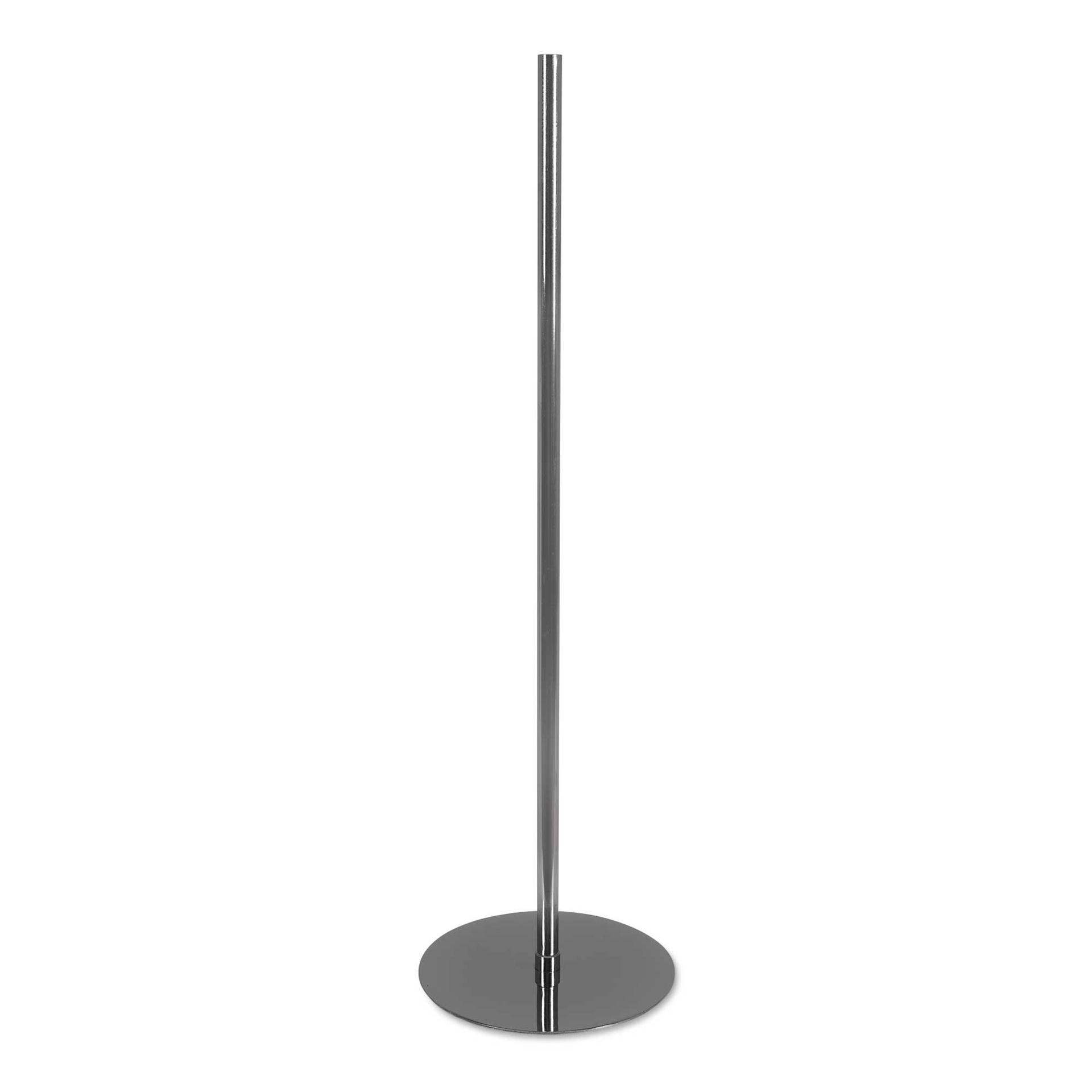 Bust stand, central fixation,  chromed steel