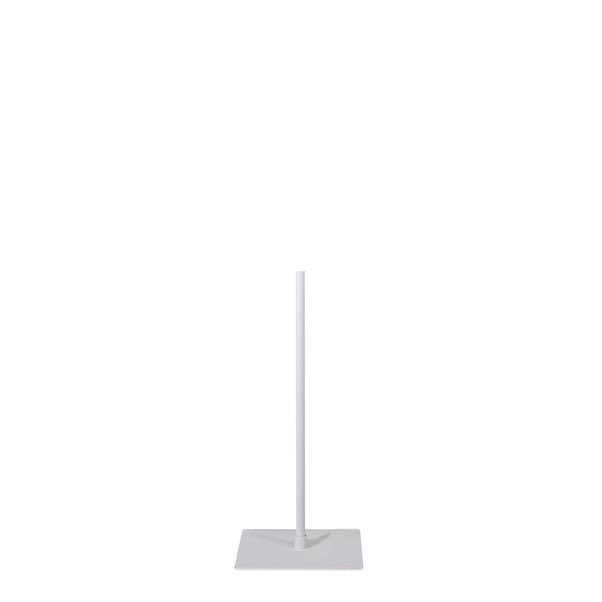 Bust stand for child bust, 55 cm, rectangular base plate, powder-coated white