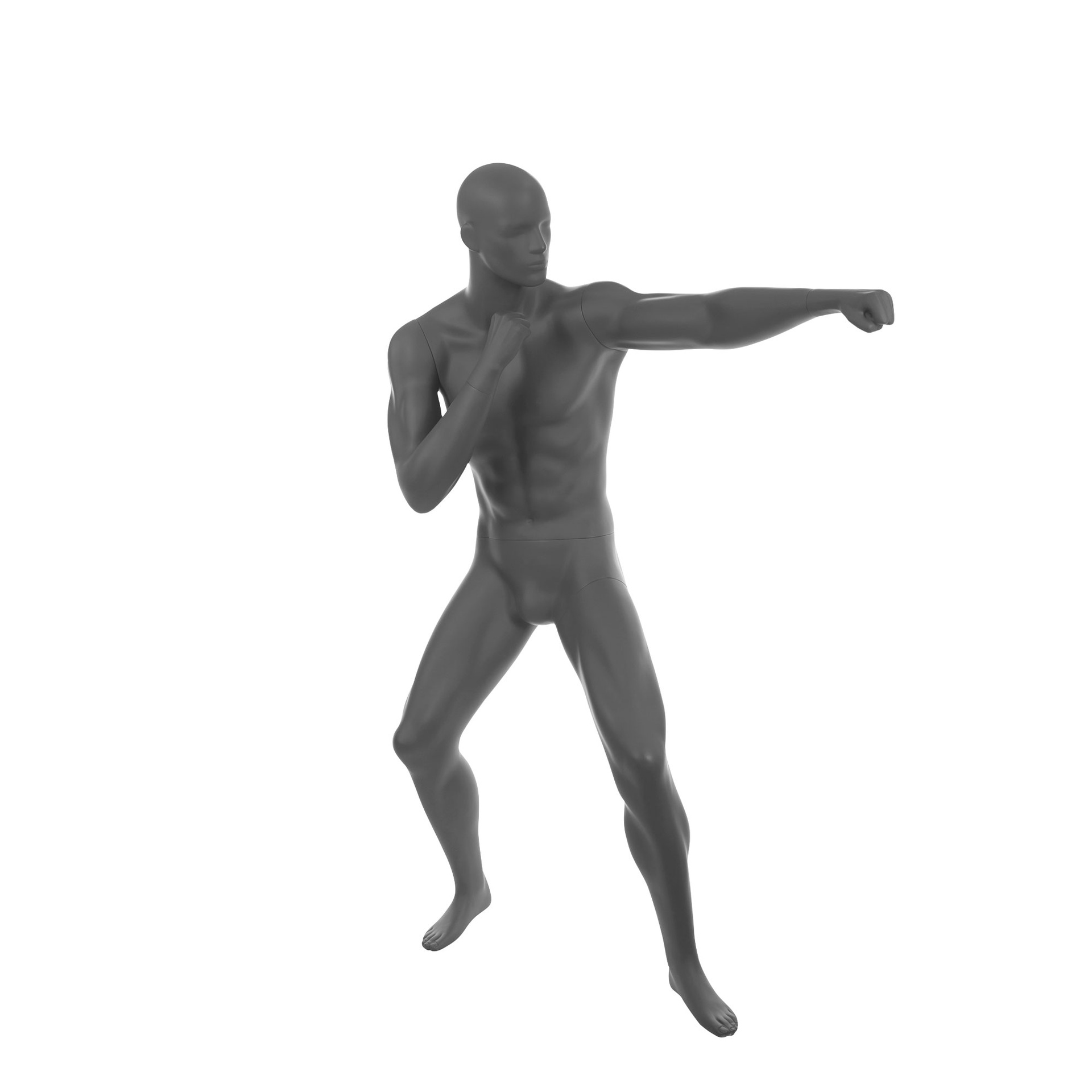 Male mannequin abstract head, boxing, Top Sports