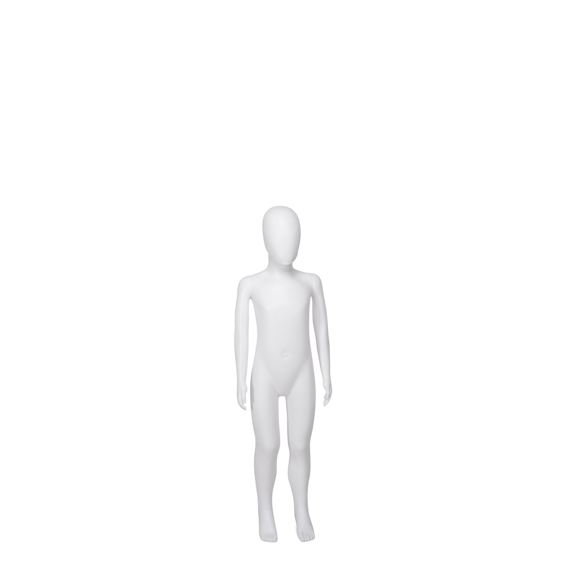 Cheap mannequin, child, 5 year, detachable head, white mat colour, standing pose 21