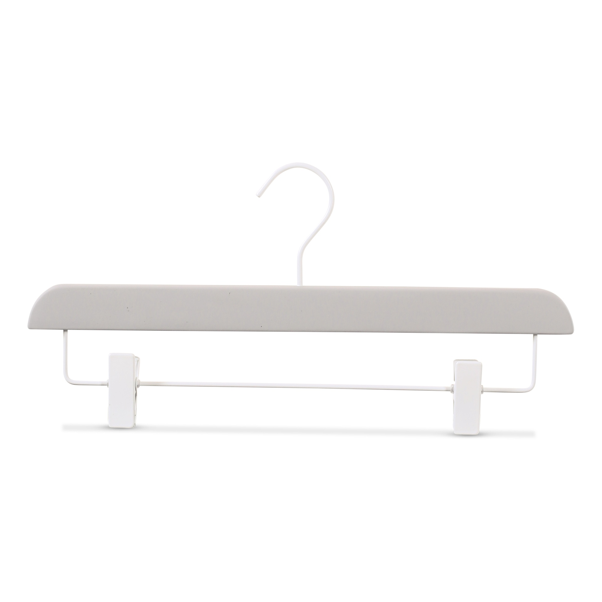 Cloth hanger, lotus wood, grey rubber - Box mit 100 Stück.