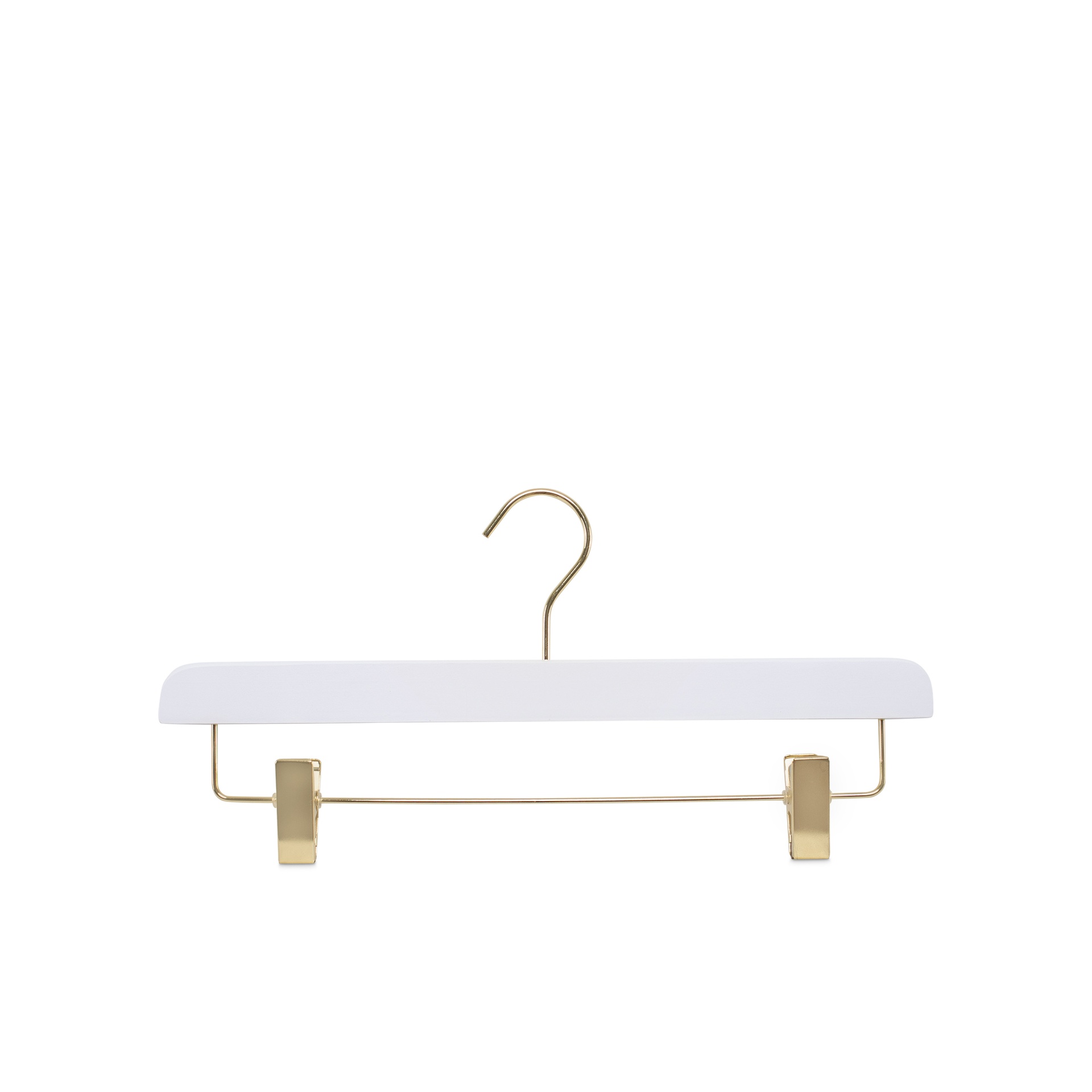 Cloth hanger for skirts,white with gold hook - Caja von 50 Unids.