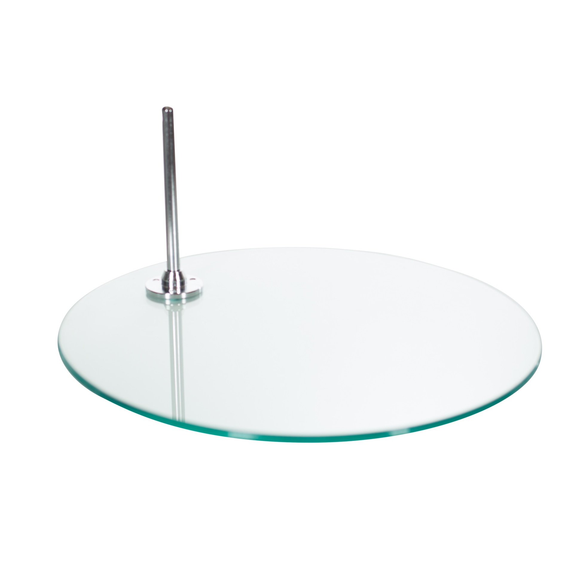 Round base, glass, 28 cm, welded footpin distance 6 cm