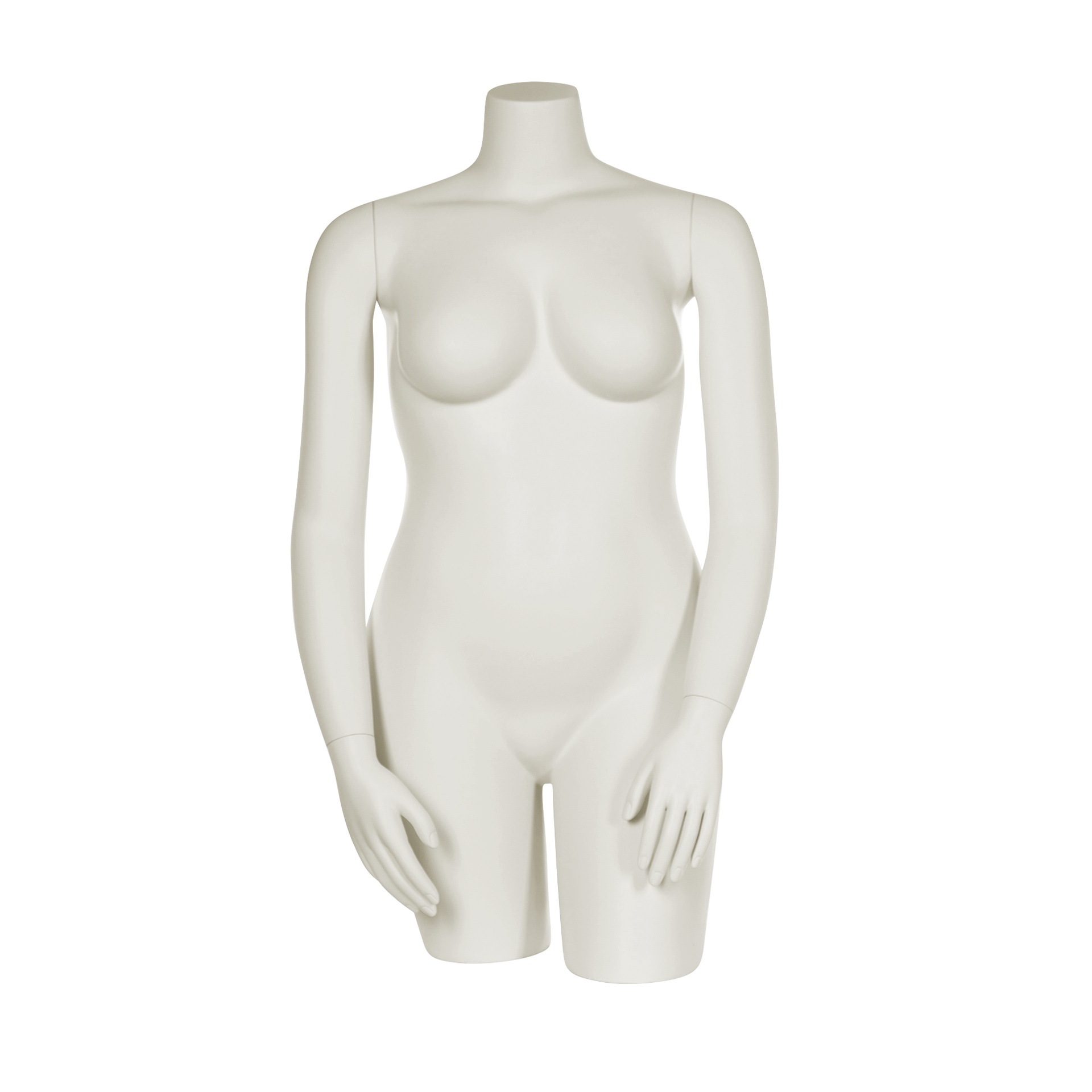 Torso femme sans tête, taille + , blanc lait